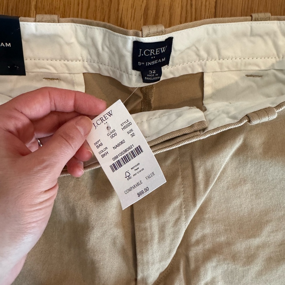 NWT J.Crew 9” Inseam Shorts - Picture 2 of 5